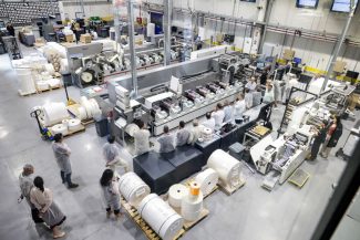 Flexodruck-Vorführung während des Open House von LOC España (Quelle: Bobst)