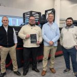 V.l.n.r.: Jeff Haddad, Rotocon USA; Colin Luscombe, LabelTec; Jason Arruda, LabelTec und Cooper Ludwig, Rotocon USA (Quelle: Rotocon)