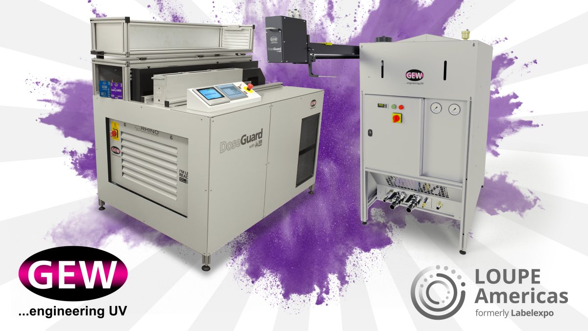 GEW UV stellt den neuen Luftkühler „Air Blast Cooler“ sowie das neue „DoseGuard“-System zur Steuerung der UV-Härtung vor (Quelle: GEW)