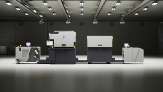 Die HP Indigo 6K+ ist die zentrale Live-Exponat-Maschine am HP-Stand auf der LOUPE Americas 2026 (Quelle: HP)