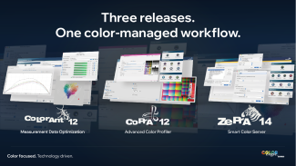 ColorAnt 12, CoPrA 12 und ZePrA 14 bieten neue Funktionen für den gesamten ColorLogic-Farbmanagement-Workflow – von der Optimierung der Messdaten über die Druckerprofilierung bis hin zur automatisierten Farbkonvertierung (Quelle: Hybrid Software)