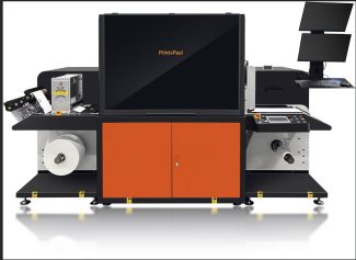 Das UV-Inkjet-System Walter mit fünf Farbwerken (Quelle: PrintsPaul)