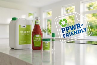 Die neuen PE-Folien von Sihl sind für sortenreine Etikettierungen auf PE-Verpackungen ausgelegt und lassen sich auch im AQ-Inkjet bedrucken (Quelle: Sihl, zum Teil KI-generiert)
