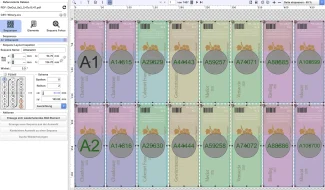 Uniquence platziert variable Daten wie Seriennummern, Texte, Bilder und Codes automatisch auf allen Nutzen eines bereits ausgeschossenen Druckbogens.